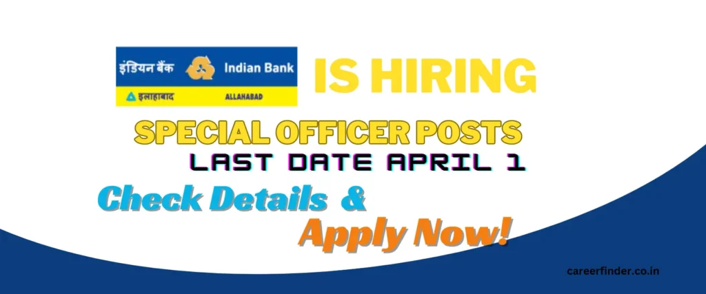 NDIAN BANK As A Specialist Officer