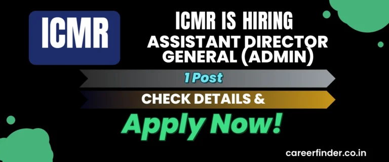 ICMR Assistant Director General (Admin) Recruitment 2026 | 1 Post | Apply Now