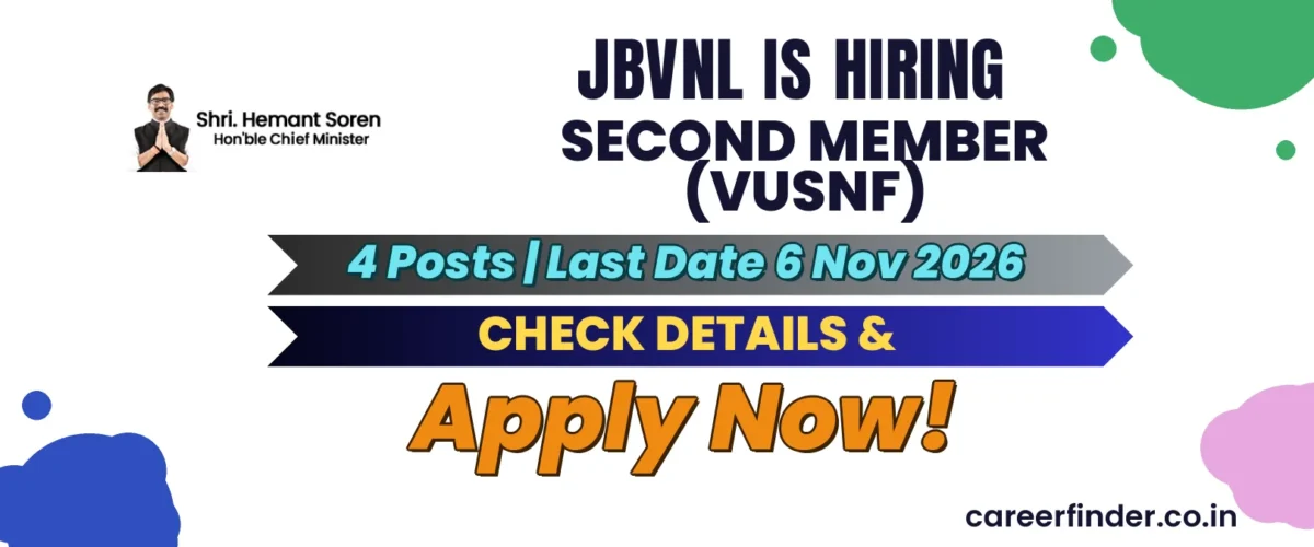 JBVNL Second Member (VUSNF) Recruitment 2026 | 4 Posts | Apply Now