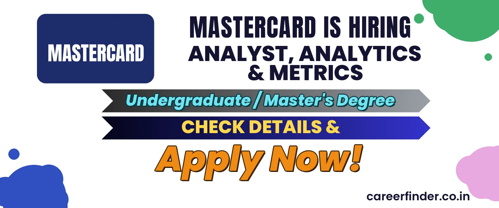 Join As Analyst, Analytics & Metrics At Mastercard | Apply Now