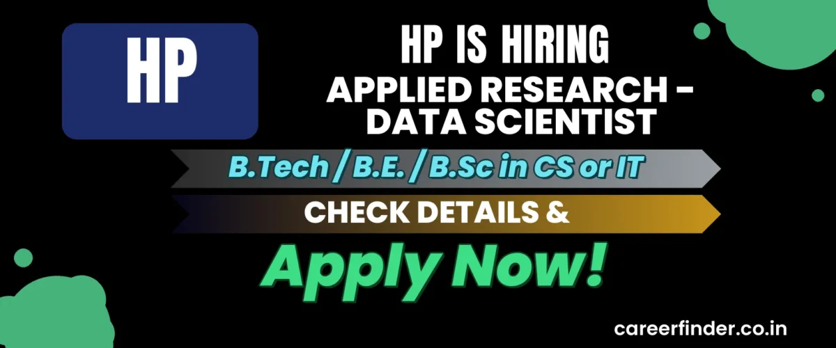 Join As Applied Research - Data Scientist At HP | Apply Now