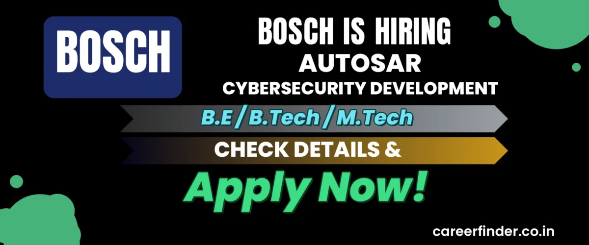 Join As Autosar Cybersecurity Development At Bosch | Apply Now