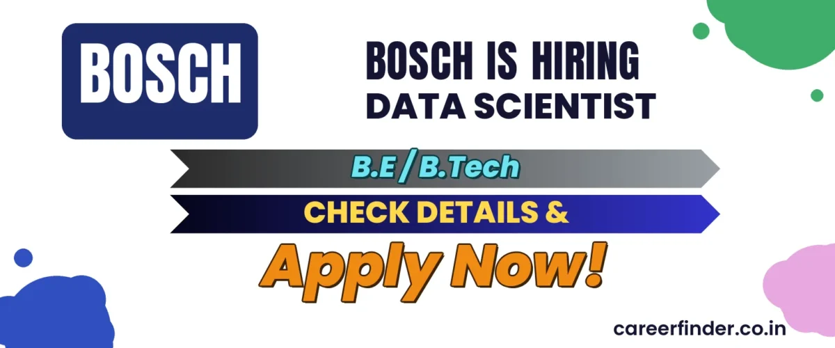 Join As Data Scientist At Bosch | Apply Now