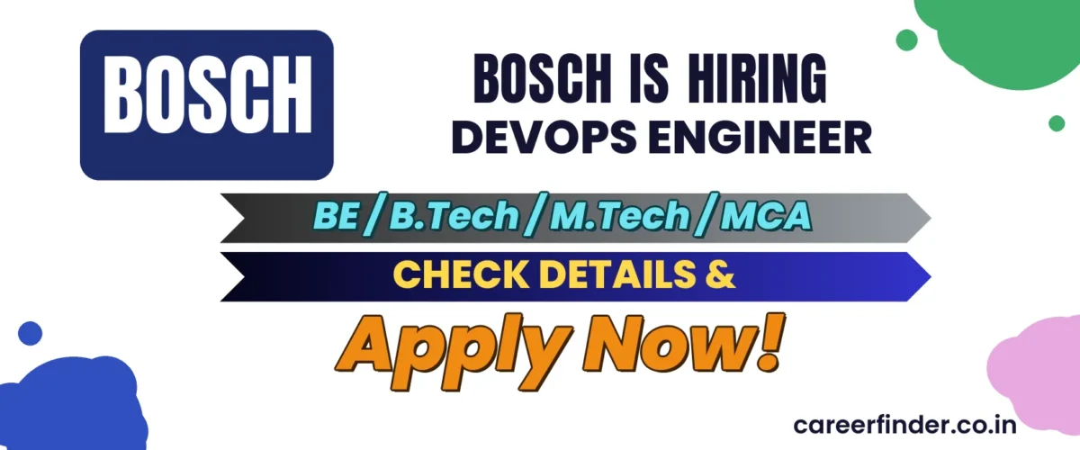 Join As DevOps Engineer At Bosch | Apply Now