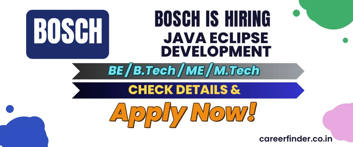Join As Java Eclipse Development At Bosch | Apply Now