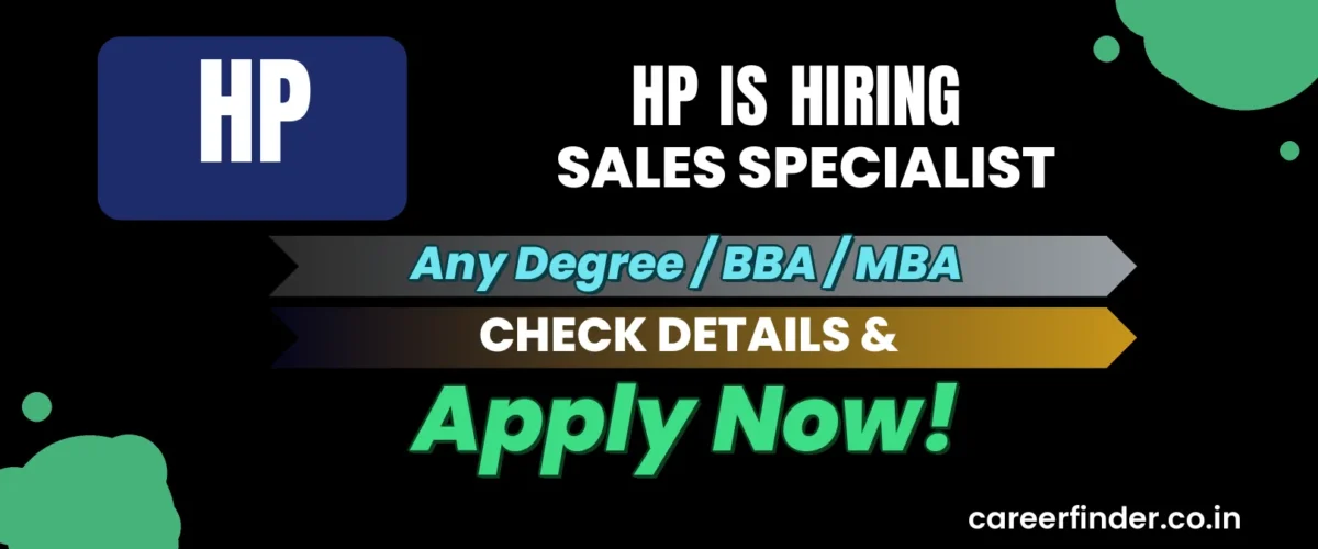 Join As Sales Specialist At HP | Apply Now