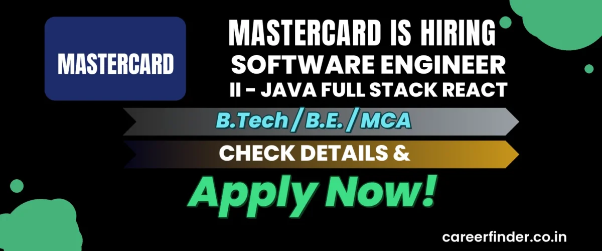 Join As Software Engineer II - Java Full Stack React At Mastercard | Apply Now