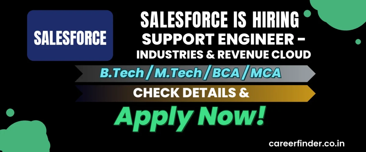 Join As Support Engineer - Industries & Revenue Cloud At Salesforce | Apply Now
