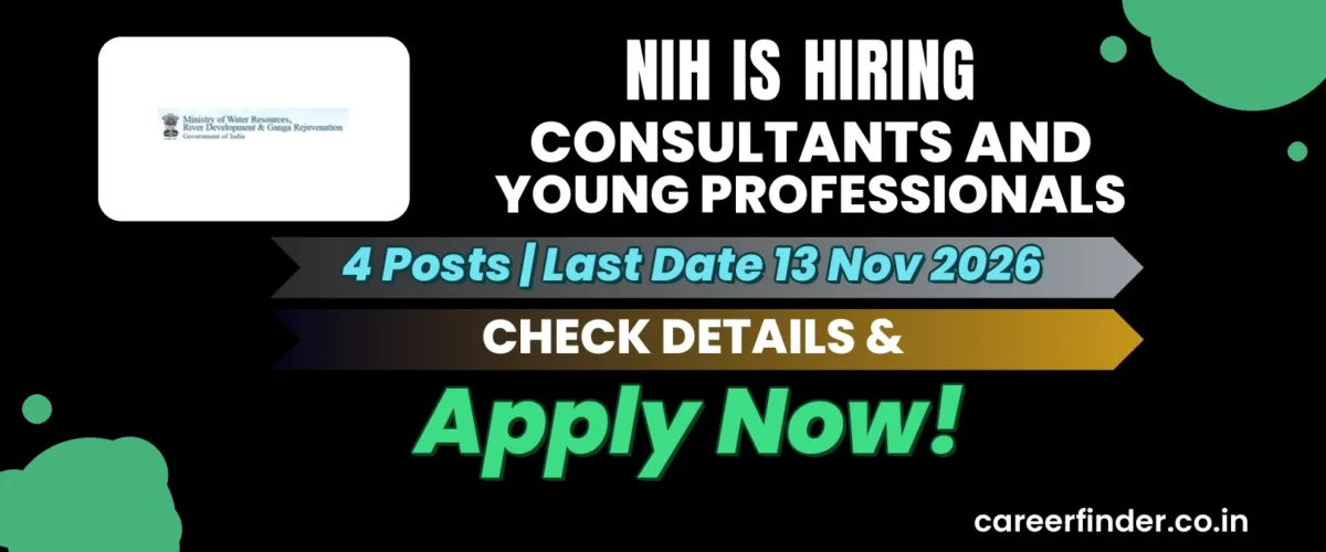 NIH Consultants and Young Professionals Recruitment 2026 | 4 Posts | Apply Now