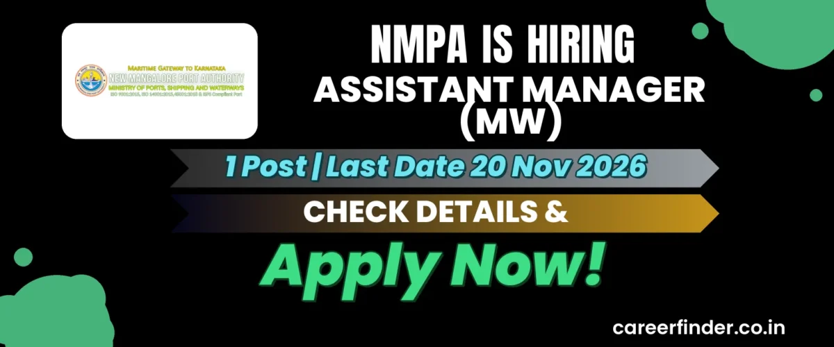 NMPA Assistant Manager (MW) Recruitment 2026 | 1 Post | Apply Now