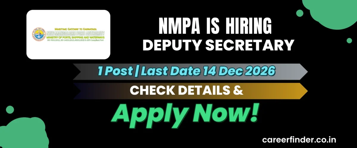 NMPA Deputy Secretary Recruitment 2026 | 1 Post | Last Date 14 Dec | Apply Now