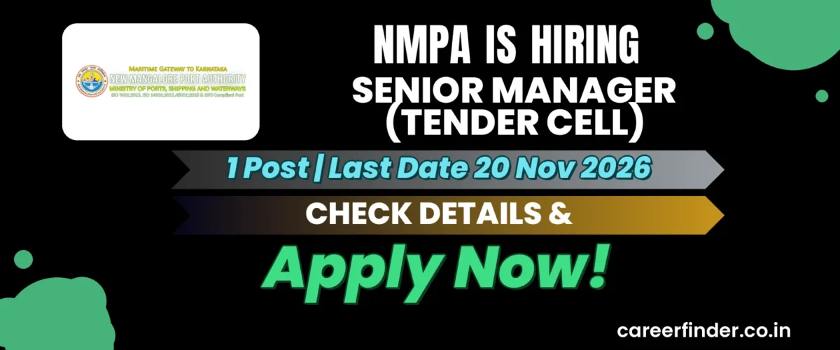 NMPA Senior Manager (Tender Cell) Recruitment 2026 | 1 Post | Apply Now