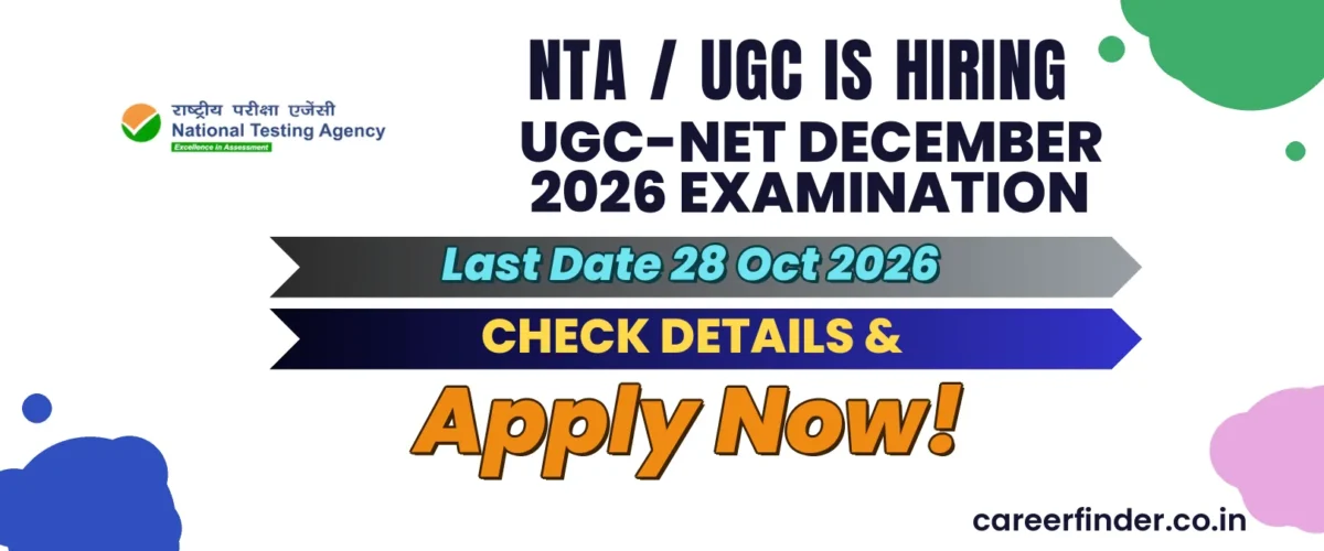 NTA / UGC UGC-NET December 2026 Examination Recruitment 2026 | Apply Now