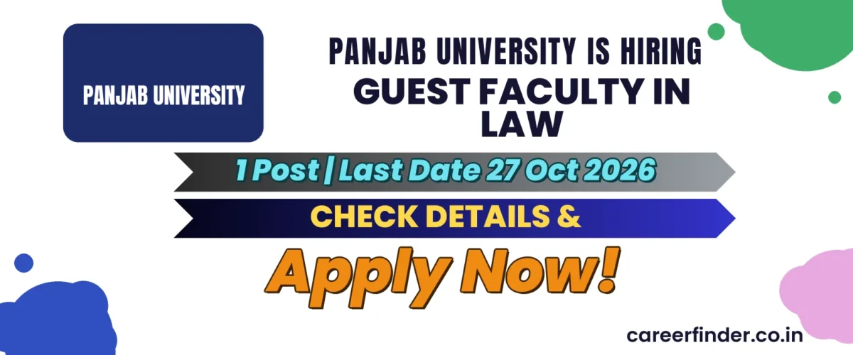 Panjab University Guest Faculty in Law Recruitment 2026 | 1 Post | Apply Now