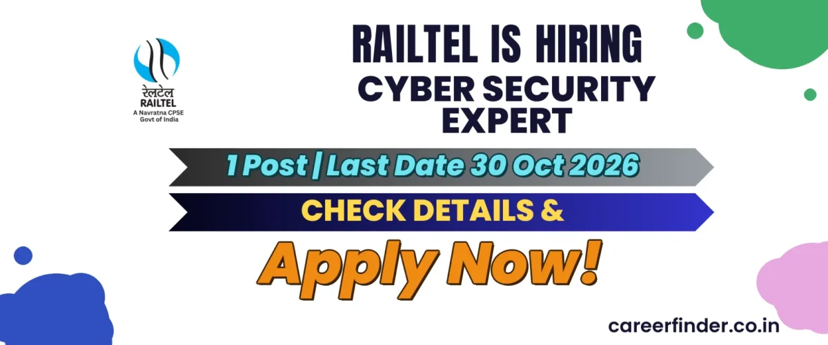 RailTel Cyber Security Expert Recruitment 2026 | 1 Post | Apply Now