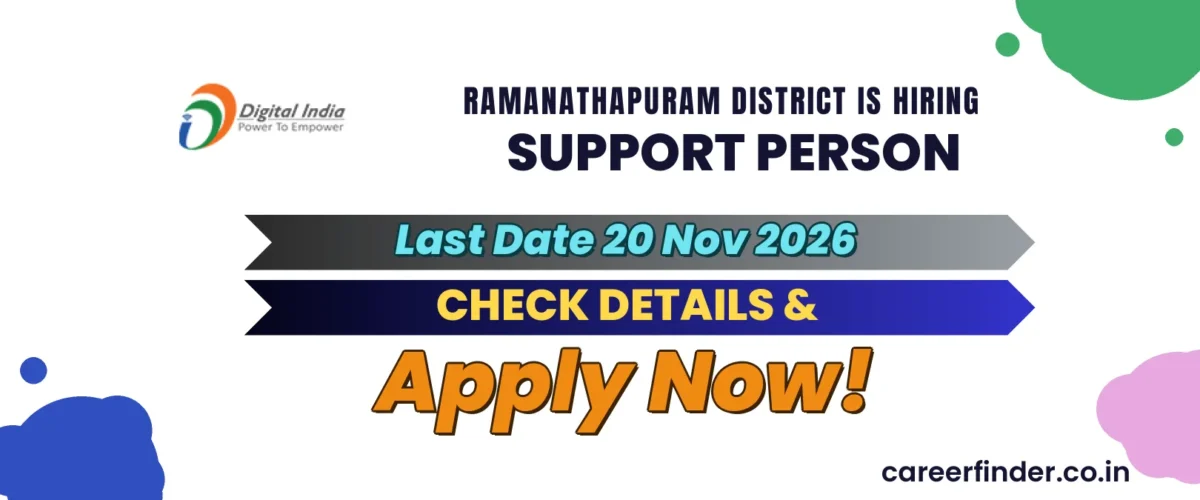 Ramanathapuram District Support Person Recruitment 2026 | Apply Now