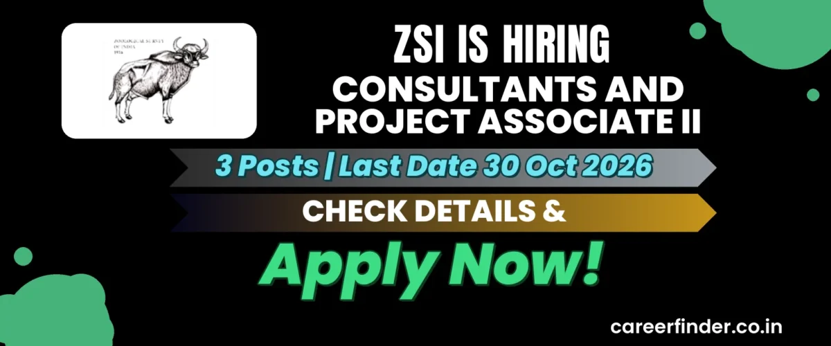 ZSI Consultants and Project Associate II Recruitment 2026 | 3 Posts | Apply Now